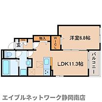 静岡県焼津市南小川1丁目（賃貸アパート1LDK・1階・44.17㎡） その2