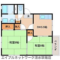 静岡県静岡市清水区馬走（賃貸アパート2DK・2階・45.51㎡） その2