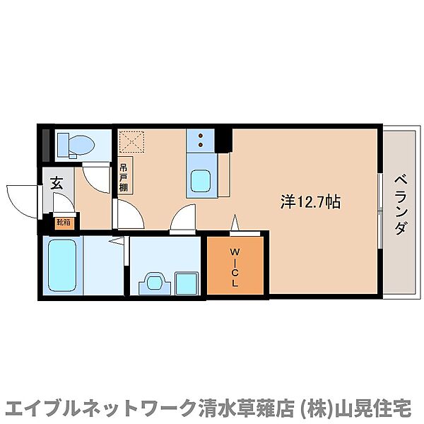 静岡県静岡市葵区瀬名川2丁目(賃貸マンション1R・3階・32.80㎡)の写真 その2