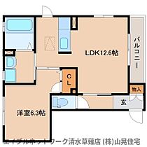 静岡県静岡市清水区吉川（賃貸アパート1LDK・1階・45.55㎡） その2