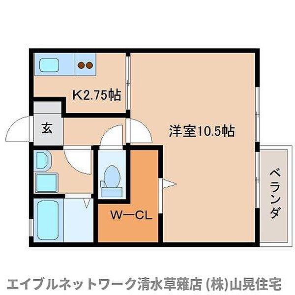 静岡県静岡市葵区西瀬名町(賃貸アパート1K・2階・35.10㎡)の写真 その2