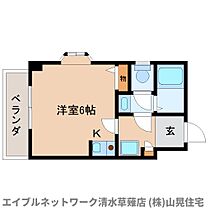 静岡県静岡市駿河区中吉田（賃貸マンション1R・2階・20.02㎡） その2