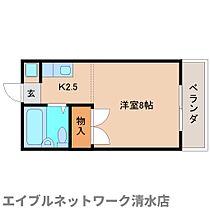 静岡県静岡市清水区折戸4丁目（賃貸マンション1R・3階・25.00㎡） その2