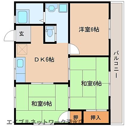 コーポしいの木_間取り_0