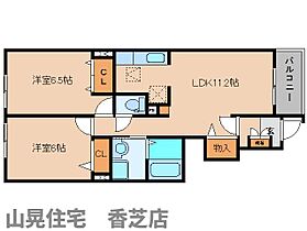 奈良県香芝市逢坂2丁目（賃貸アパート2LDK・1階・55.17㎡） その2