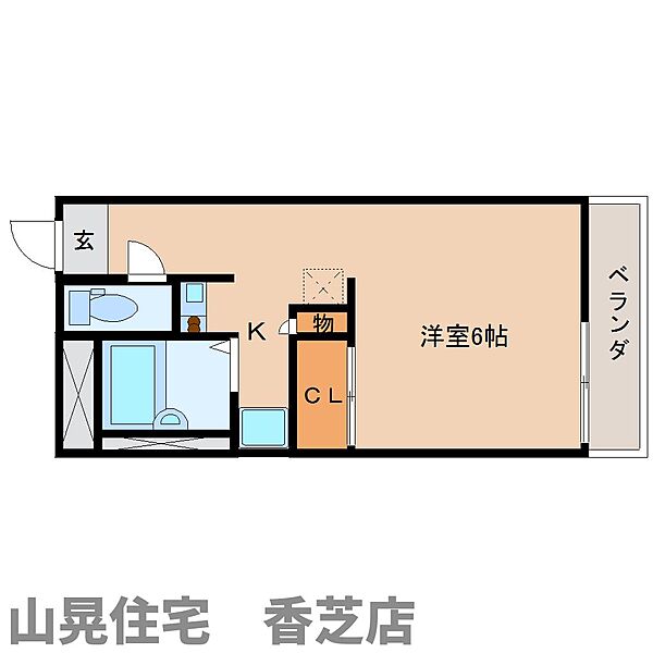 奈良県香芝市五位堂(賃貸マンション1K・3階・20.28㎡)の写真 その2