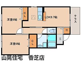 奈良県北葛城郡広陵町馬見北5丁目（賃貸アパート2LDK・1階・51.15㎡） その2