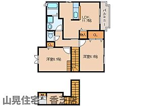 奈良県香芝市五位堂5丁目（賃貸アパート2LDK・2階・57.29㎡） その2