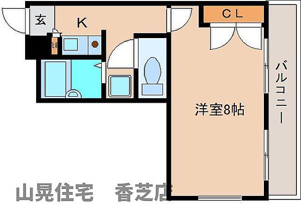 奈良県香芝市穴虫(賃貸マンション1K・3階・23.18㎡)の写真 その2