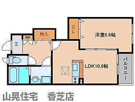 奈良県香芝市北今市6丁目（賃貸アパート1LDK・1階・45.09㎡） その2