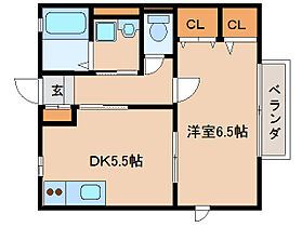 奈良県天理市前栽町（賃貸アパート1DK・2階・34.46㎡） その2