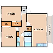 奈良県天理市柳本町（賃貸アパート2LDK・2階・55.16㎡） その2