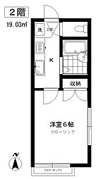 ベルシオン/中町 1Kの間取図画像