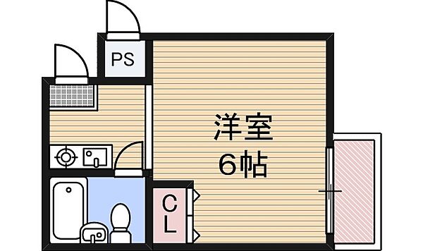 サニーハイム 302｜大阪府大阪市福島区鷺洲２丁目(賃貸マンション1K・3階・15.00㎡)の写真 その2