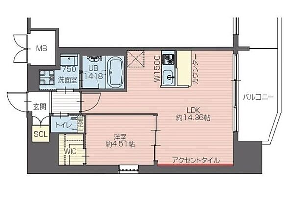 大阪府大阪市西区本田２丁目(賃貸マンション1LDK・11階・46.02㎡)の写真 その2