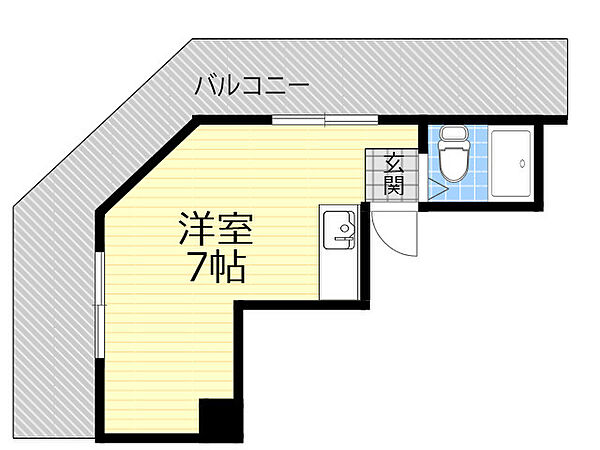 エスタイル北堀江 ｜大阪府大阪市西区北堀江２丁目(賃貸マンション1R・6階・13.52㎡)の写真 その2