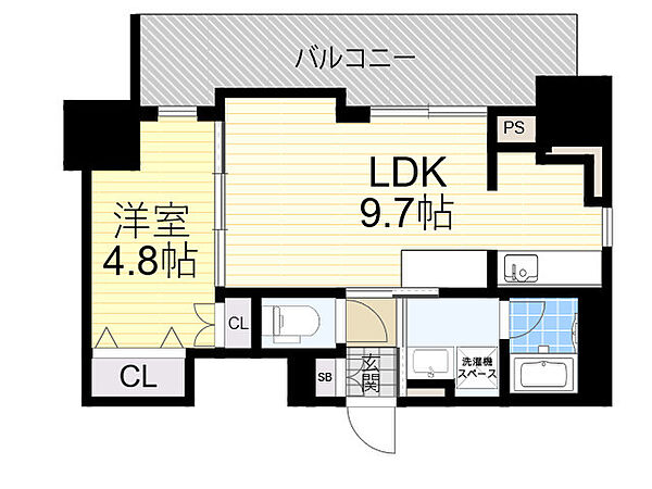 RJRプレシア南堀江 809｜大阪府大阪市西区南堀江２丁目(賃貸マンション1LDK・8階・34.36㎡)の写真 その2