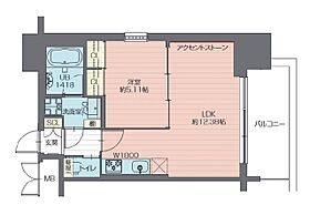 大阪府大阪市西区川口３丁目（賃貸マンション1LDK・2階・40.92㎡） その2