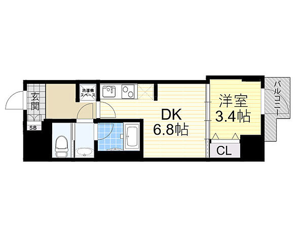 Dimora靭公園 505｜大阪府大阪市西区京町堀２丁目(賃貸マンション1DK・5階・29.80㎡)の写真 その2