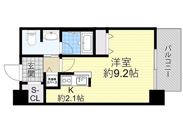 クロスレジデンス大阪新町 ｜大阪府大阪市西区新町１丁目(賃貸マンション1R・8階・29.45㎡)の写真 その2