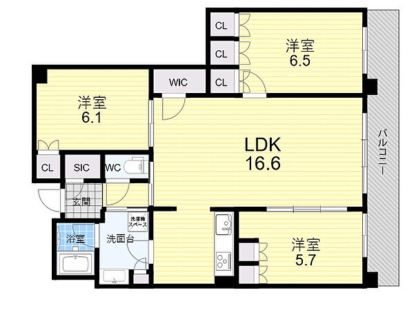 グランドメゾン新梅田タワー 1807｜大阪府大阪市北区大淀南２丁目(賃貸マンション3LDK・18階・79.08㎡)の写真 その2