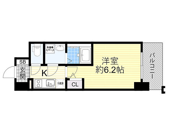 リヴェント福島 1003｜大阪府大阪市福島区鷺洲３丁目(賃貸マンション1K・10階・21.24㎡)の写真 その2