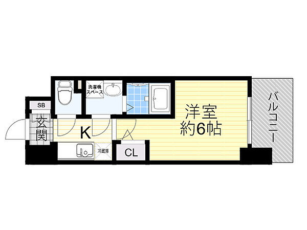 エスリードレジデンス梅田グランゲート 1108｜大阪府大阪市北区豊崎６丁目(賃貸マンション1K・11階・21.09㎡)の写真 その2