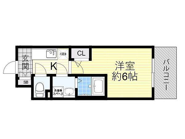 エスリードレジデンス梅田グランゲート 1304｜大阪府大阪市北区豊崎６丁目(賃貸マンション1K・13階・21.09㎡)の写真 その2