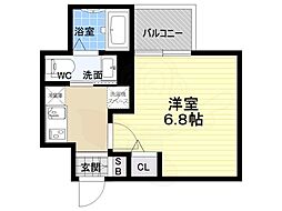 SERENiTE本町reflet 15階1Kの間取り