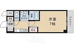 嵜本レジデンス福島 1Kの間取図画像