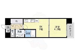レオンコンフォート梅田北 1DKの間取図画像