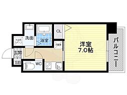 S-RESIDENCE福島Grande 1Kの間取図画像