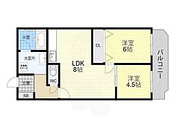 コープジャペン 2LDKの間取図画像