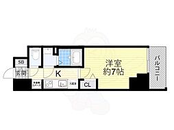 プレサンス福島吉野MENAGE 1Kの間取図画像