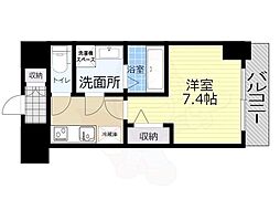 アプリーレ中之島 1Kの間取図画像