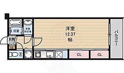 フォレステージュ靱公園 ワンルームの間取図画像