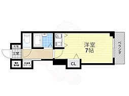スカイライト新大阪 ワンルームの間取図画像