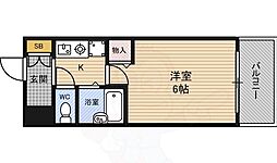 レジェンシー 1Kの間取図画像