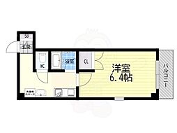 フォーシーズン北堀江 1Kの間取図画像