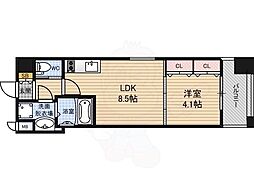 福島プライマリーワン 1LDKの間取図画像