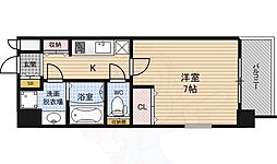 アーバネックス梅田西 1Kの間取図画像