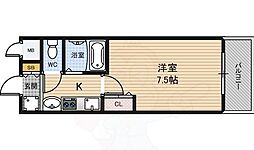 アークワン 1Kの間取図画像