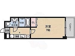 ラクラス福島野田 1Kの間取図画像