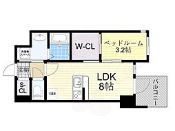 セレニテ東梅田アリエ 1LDKの間取図画像