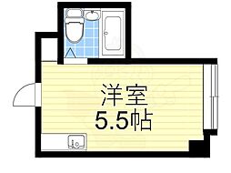 ジオナ本田 ワンルームの間取図画像