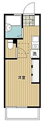 ルクール西船 ワンルームの間取図画像
