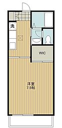 プレイン山野弐番館 1Kの間取図画像
