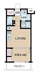 デュオステージ西荻窪2 1DKの間取図画像