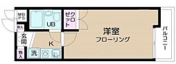 日神パレステージ上石神井第2 1Kの間取図画像