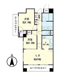 セザール第二池袋本町 2LDKの間取図画像